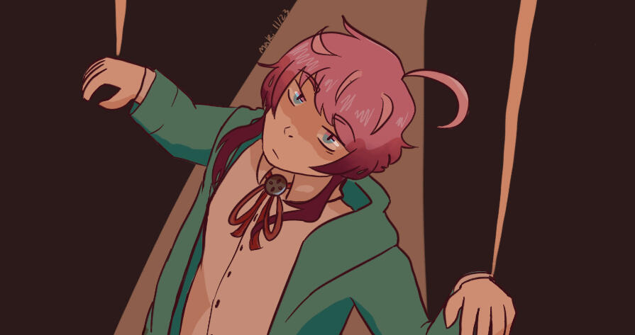 Ramuda Amemura from Hypnosis Mic example of a standard waist up shaded piece.